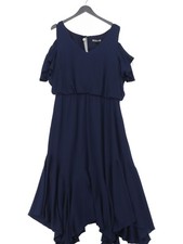 BIBA A-Line Maxi Dress UK18 in Blue