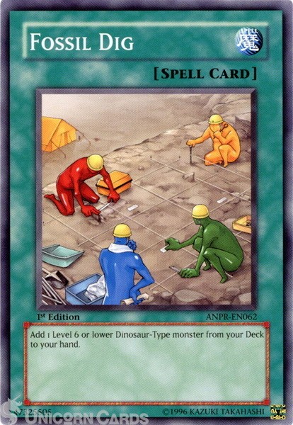 ANPR-EN062 Fossil Dig : Common 1st Edition Mint YuGiOh Card
