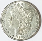 1881 S $1 Morgan Silver One Dollar US Coin San Francisco AU