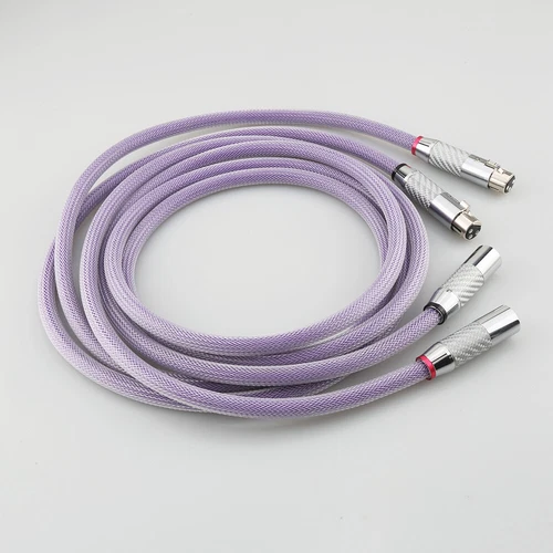 Pair 8N OCC Copper Balanced XLR Cable Carbon Fiber Plug HIFI Interconnect Cable - Picture 3 of 9