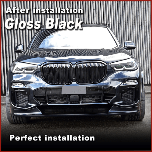 Passt für BMW X5 G05 M Paket 2019-2022 Glanz Schwarz Frontspoiler Front Lippe - Bild 3 von 9