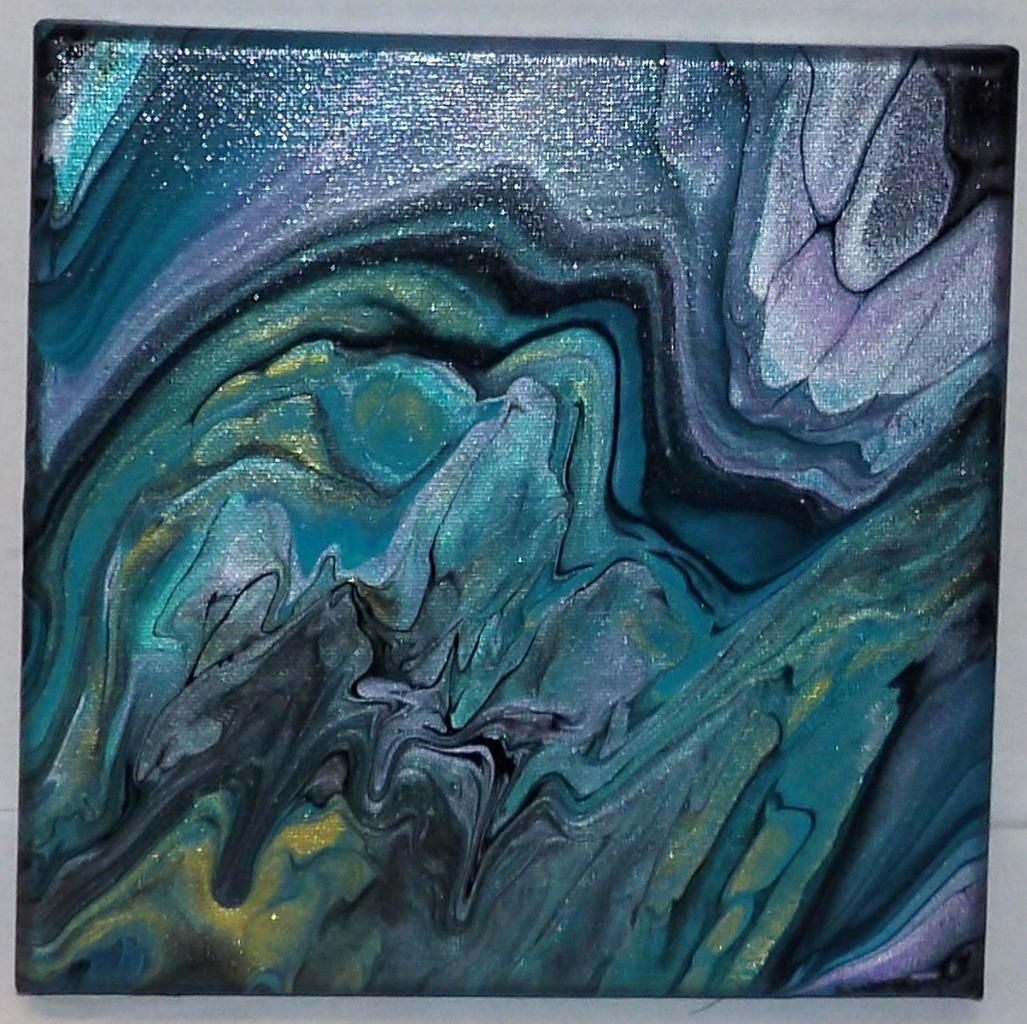 Abstract Acrylic Fluid Pour Art Painting Wall Art 8