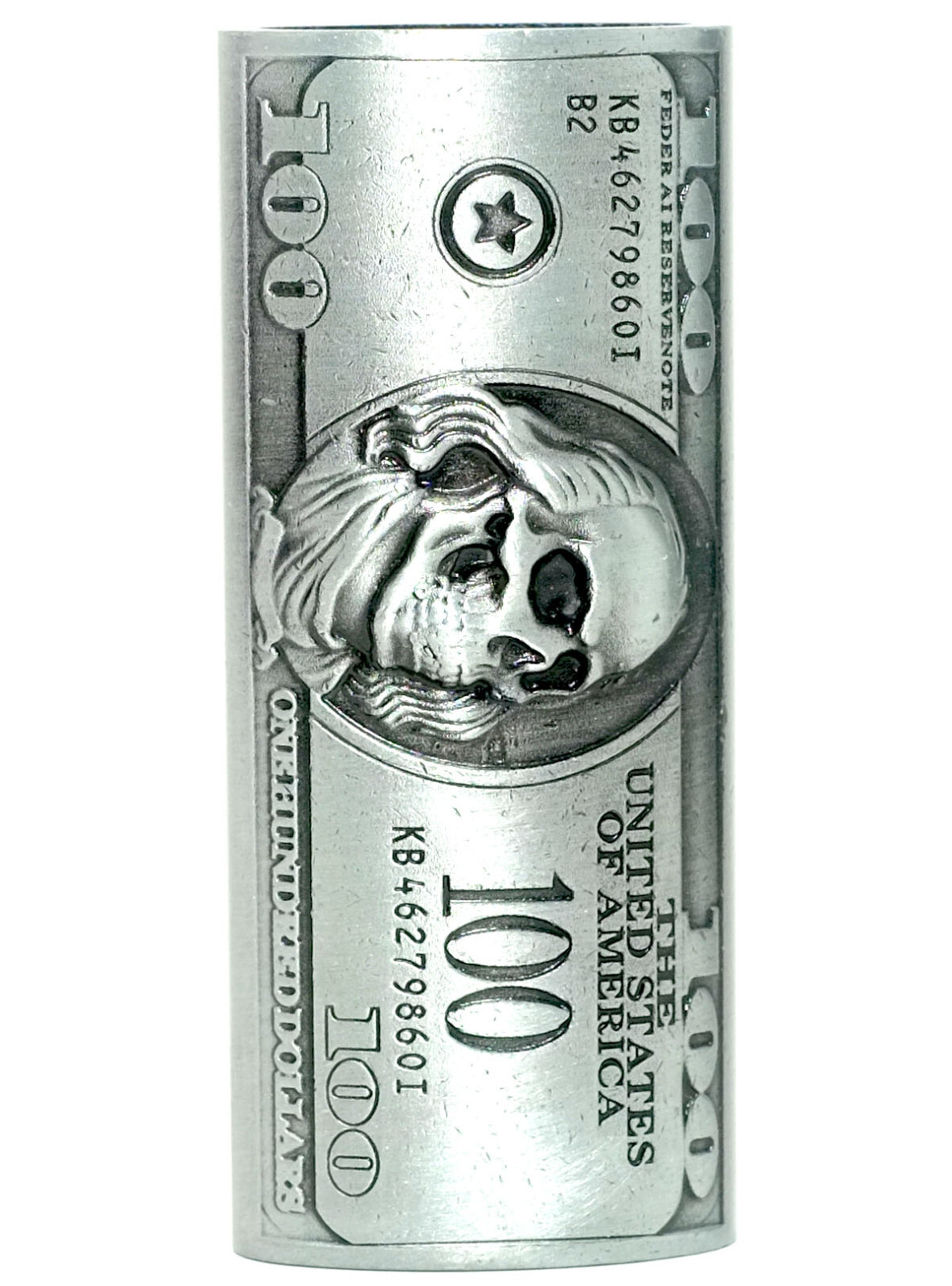 Metal Lighter Case Fits BIC lighter in 100 Dollar Design Lighter Sleeve case