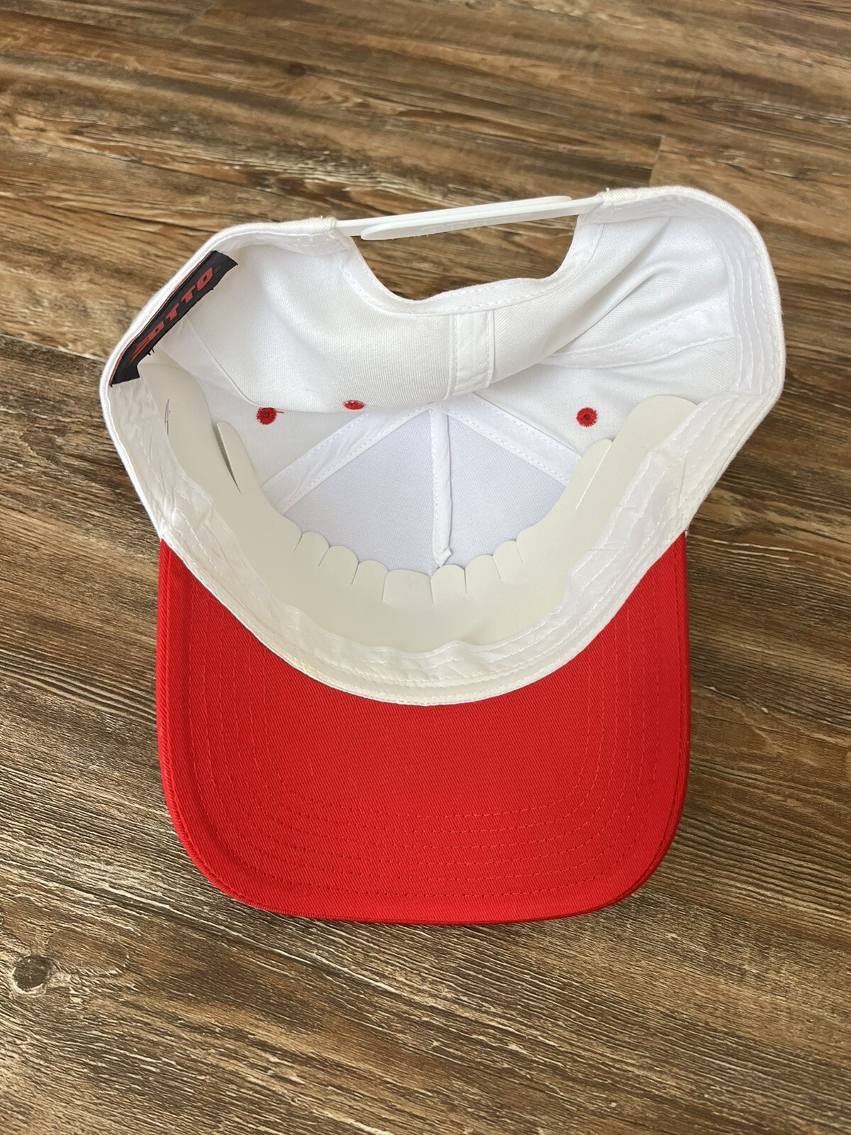 Billy Hill red patch hat lightly worn Whitetrasht… - image 3