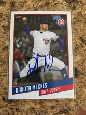 Dakota Mekkes Signed 2021 Iowa Cubs Team Set Auto Rc Chicago Cubs # 16
