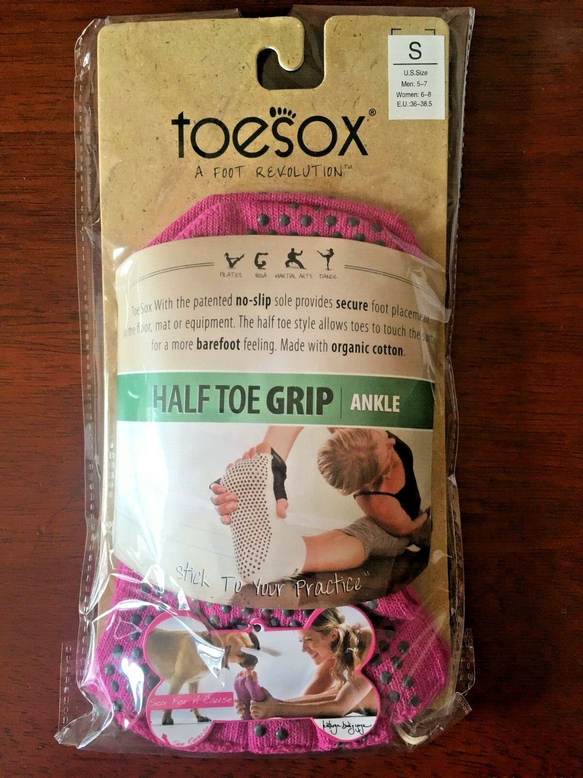 SAOLA Calzino alla caviglia rosa toesox piccolo mezzo dito impugnatura senza suola antiscivolo palestra balletto yoga