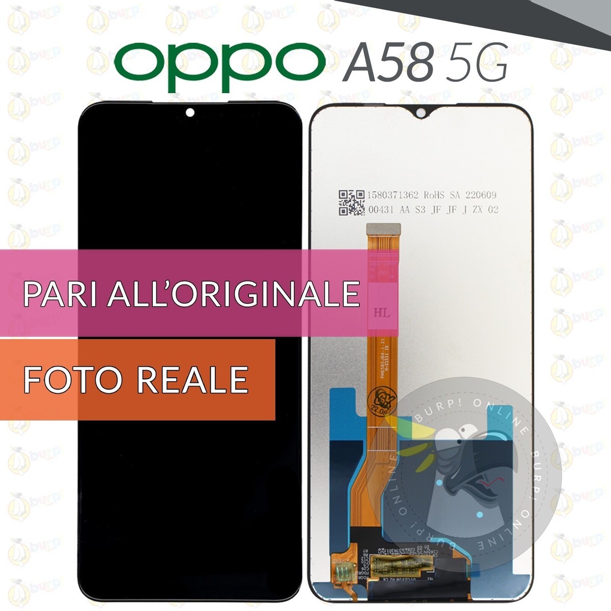 DISPLAY OPPO A58 5G PHJ110 SCHERMO LCD TOUCH SCREEN VETRO PARI