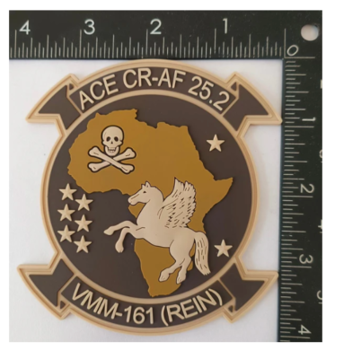 MARINE CORPS VMM-161 REIN GREYHAWKS ACE CR-AF 25.2 AFRICA PVC