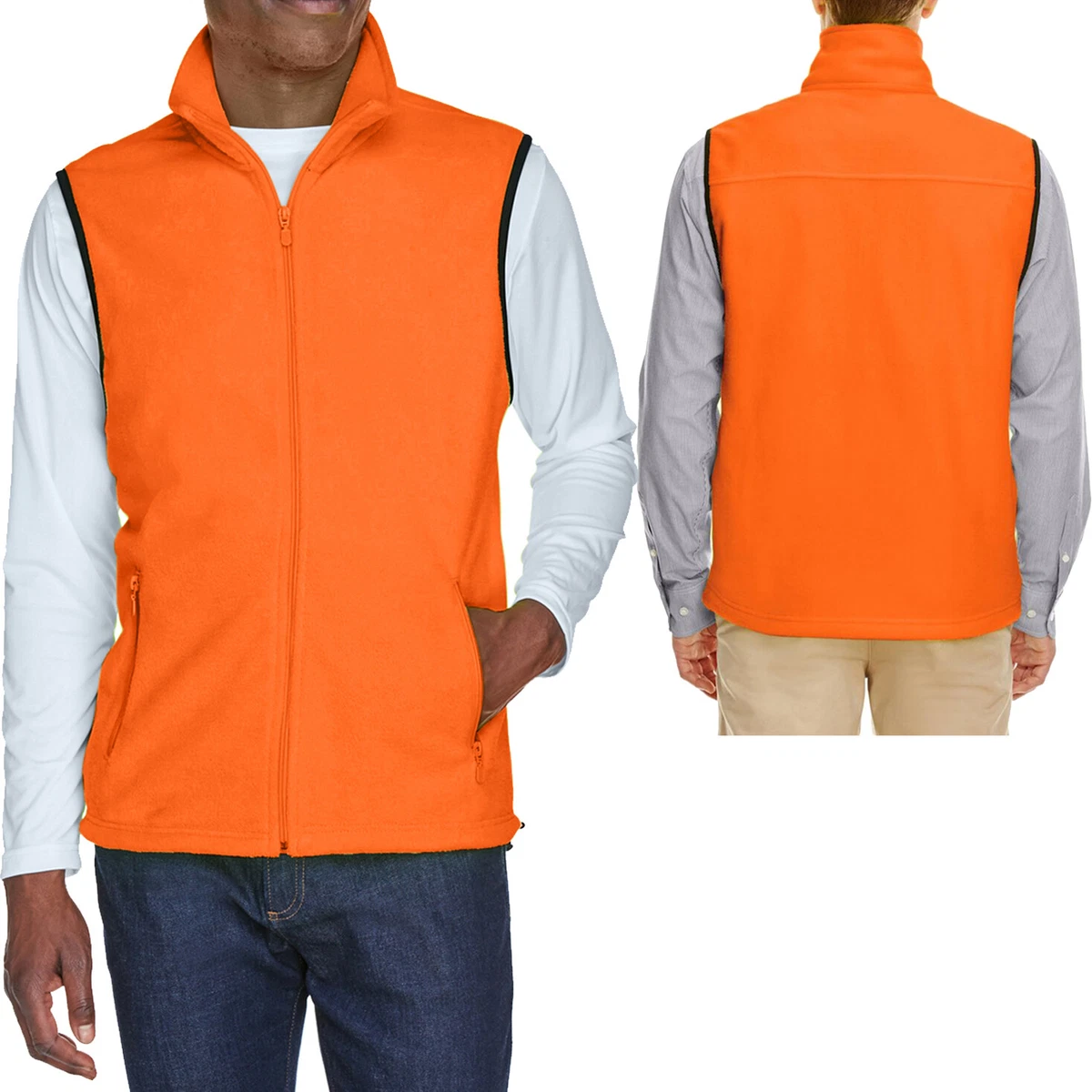 Mens orange hotsell fleece vest