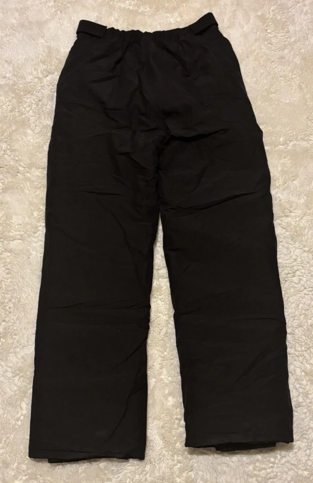 Childrens Place Kids Black Snow Ski Pants Adjustable Size 12 Fleece Lined Unisex - Image 2 of 3