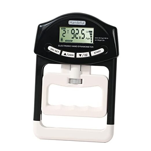 Grip Strength Tester Trainer - Dynamometer Handgrip Measurer Meter, Black