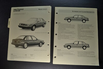 Boucher 洋書 1986年版 1986 Dodge Lancer Data Book Section Mitsubishi ES Turbo Excellent