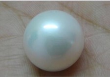 Huge 15mm Natural South Sea Genuine White Round Loose Pearl Half Drilled 0259