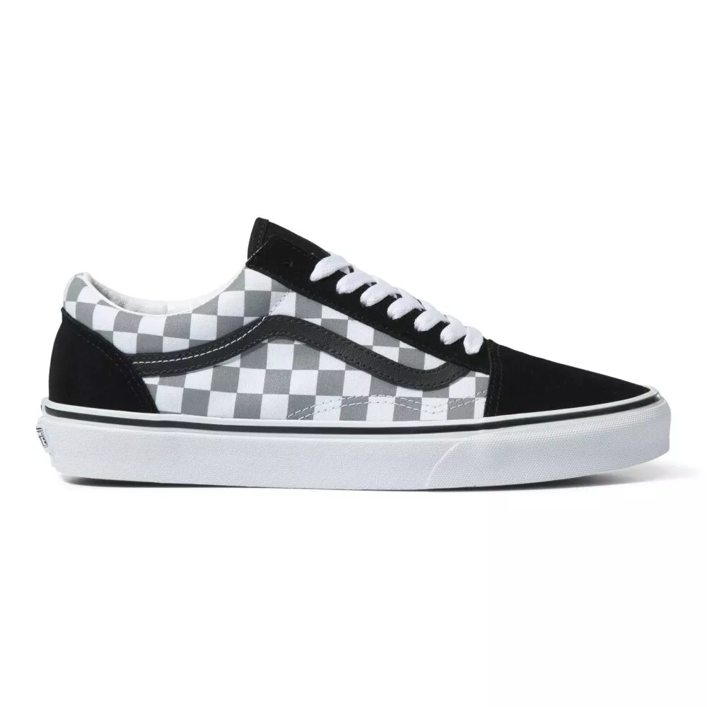 New Vans Old Skool Cosmic Check Reflective Black White Sneakers 2022