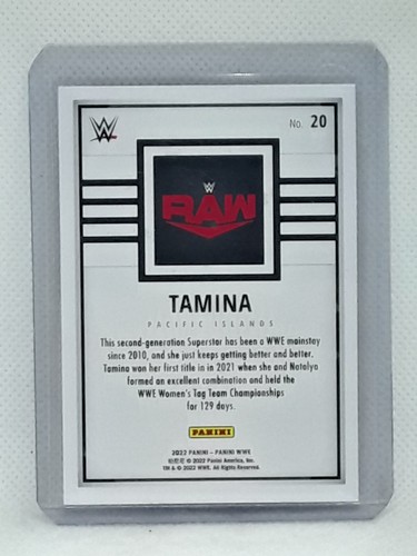 Tamina 2022 Panini WWE International (Debut Edition) - #20 - Wrestling - Picture 2 of 2