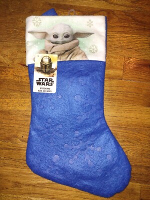 Star Wars: The Mandolorian 'Baby Yoda' / The Child Blue Christmas Stocking (NEW)