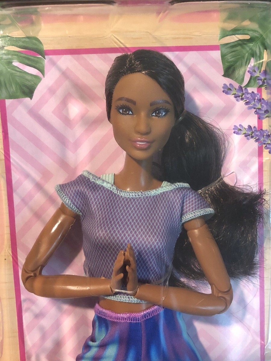 Barbie Made To Move Doll Blue Dye Pants Brunette Posable Articulated Barbie  Gift