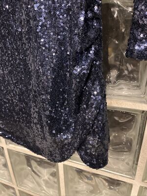 Shein Blue Sequin Sparkling Cocktail Party Dress 15101452 Size S | eBay