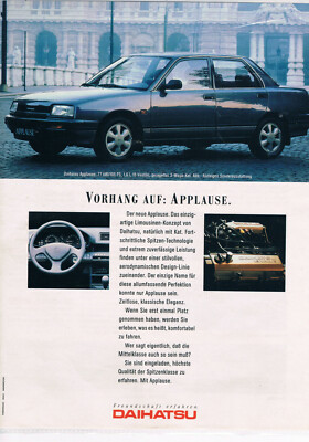 Daihatsu Werbeanzeige Werbung Daihatsu Applause ''Vorhang auf'' Version 2  NG