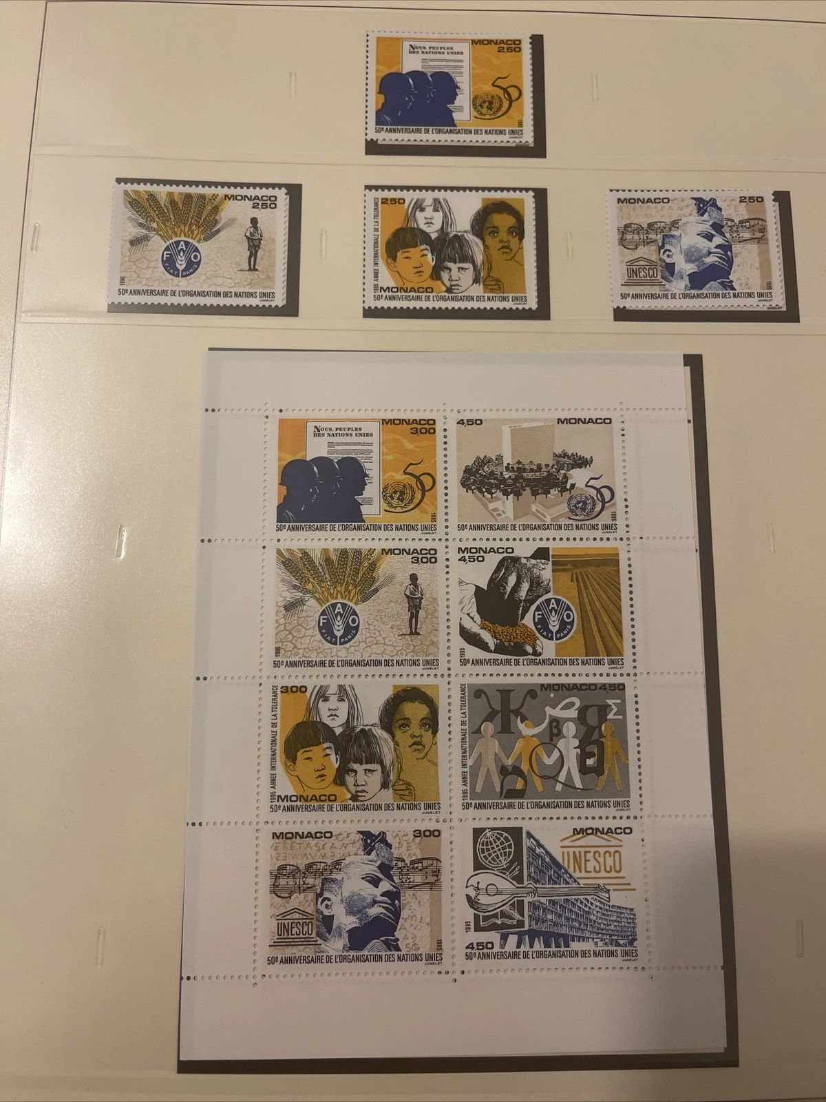 Timbres Monaco Neuf Lindner No.186 1995 Page 186