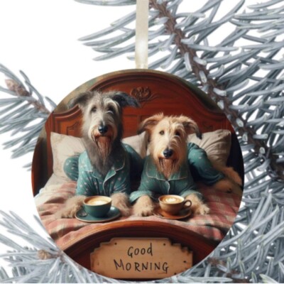 Irish Wolf Hound Hund Hängekugel Geschenk Deko Weihnachten