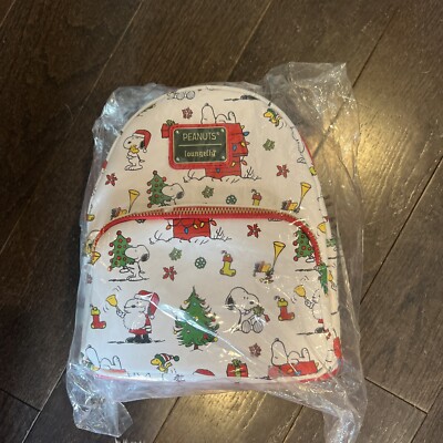 NWT Loungefly - Peanuts - Snoopy Christmas - Mini Backpack | eBay