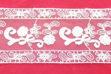 Nastro passamaneria pizzo tramezzo di tulle alto 8 cm Sweet Trims 60124 bordo