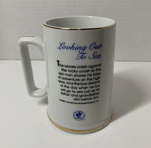 VTG Norman Rockwell "Looking Out To Sea" Coffee Mug Tea Cup Museum Collections - Picture 2 of 3