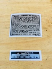 Honda Dominator NX650 RD02 1989 1990 1991 2 Adesivi Adesivo Parafango Posteriore