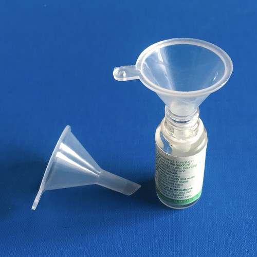 1-100 FUNNEL NARROW NECK mini atomiser small tiny plastic atomiser micro 3cm UK - Picture 2 of 7