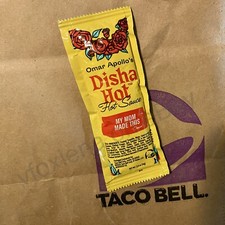 NEW LTO Omar Apollo’s Disha Hot Taco Bell Hot Sauce Packet