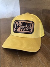Cowboy Fresh Yellow Snap Back Hat Bull Rider Inside