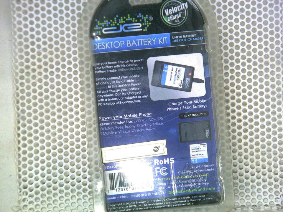 Настольный комплект цифрового энергетического аккумулятора и зарядного устройства для Htc Evo 4g 230-1344 - Изображение 2 из 2