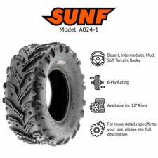 25x8x12" | 25/8/12 | 25 8.00 12 SUNF A-024 Tyre 6 PLY ATV Quad - Mud Tyres 155KG