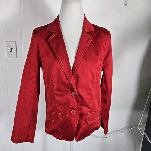 Dockie Brown Wms M Rot Gold Metallic Nähte Baumwolle Elasthan Jacke S5 - Bild 10 von 24