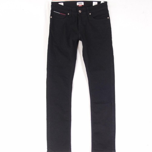Mens Tommy Hilfiger SCANTON SLIM Stretch Slim Straight Black Jeans W30 L32 - Picture 7 of 7