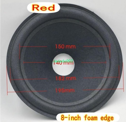 2pcs 4/5/6.5/8/10/12"inch speaker Red Foam edge Loudspeaker Foam Surround repair - Afbeelding 15 van 17