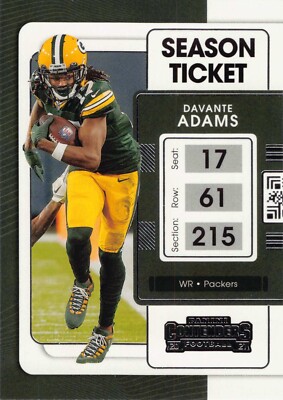 2021 Panini Contenders  Season Ticket #35 Devante Adams NFL Football