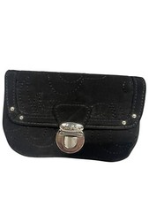 EUC VERA BRADLEY Pushlock Flap ID - with Key Clip - Black