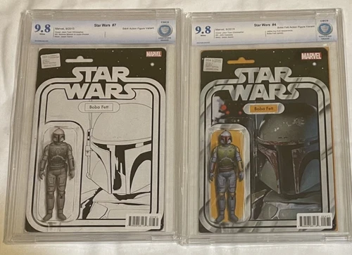 STAR WARS 4 + 7 Cbcs 9.8 JTC Book Boba Fett Action Figure Variant CGC 42 68