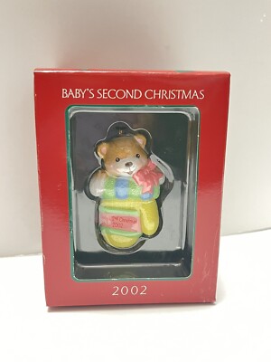 American Greetings Baby's Second Christmas 2002 Christmas Ornament AXOR-004H