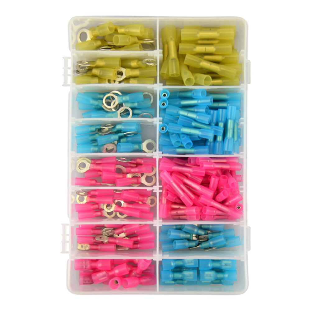 Heatshrink Terminal Crimp Connectors. Assorted 210 Pieces. CHTA1