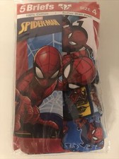NEW 5 Pack Spider Man Boys Briefs Size 4