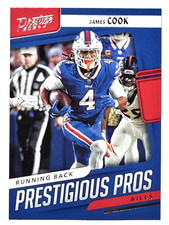 JAMES COOK Bills 2024 Panini Prestige PRESTIGIOUS PROS INSERT Card #PP-JCK