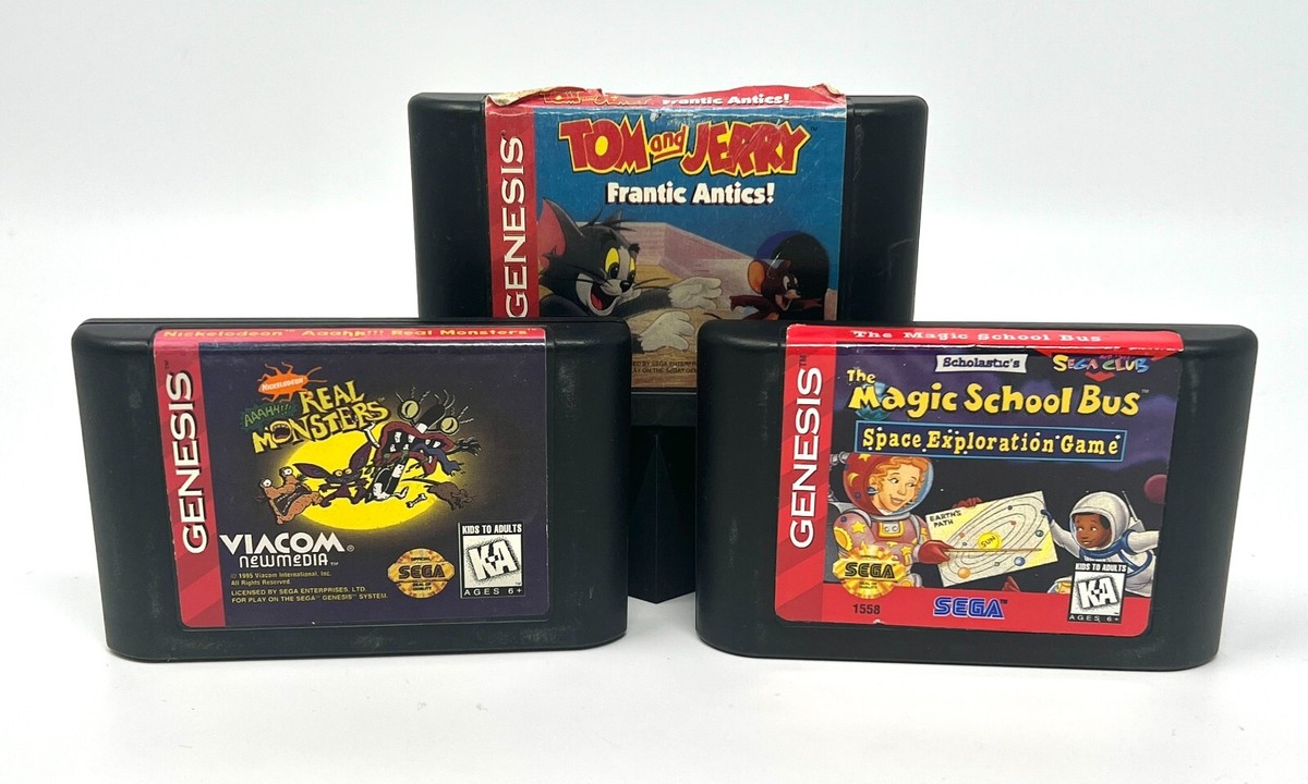 Sega Genesis Cartridge Only Lot: Tom &Jerry, Aah Real Monsters