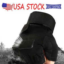 Tactical Fingerless Gloves Motorcycle Gloves Military Shooting Gloves for Men US