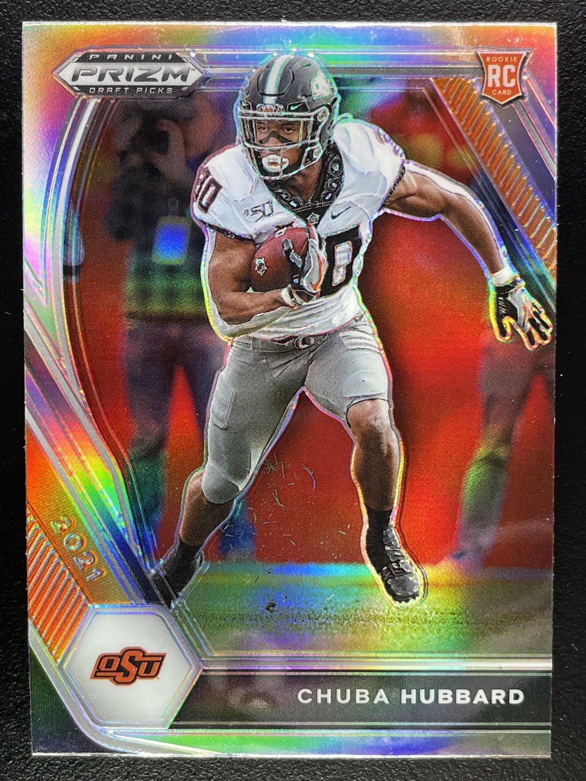 2021 Panini Prizm Draft Picks #125 Chuba Hubbard Silver RC Cowboys