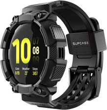 SUPCASE for Samsung Galaxy Watch Active 2 44mm Smart Watch Strap Band Case BLACK