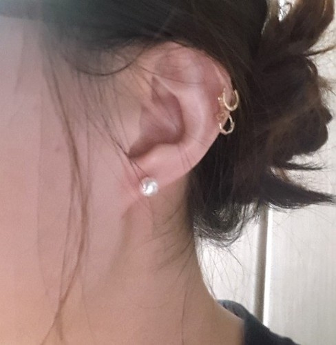 LOVELING-14K-Gold-Pearl-Earring-6mm-Swarovski-Pearl-Stud-Earring
