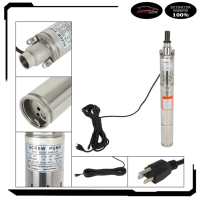 #ad 1quot; 1Hp 220V 60Hz Screw Pump Submersible Water Deep Well Pump Stainless Steel $85.18